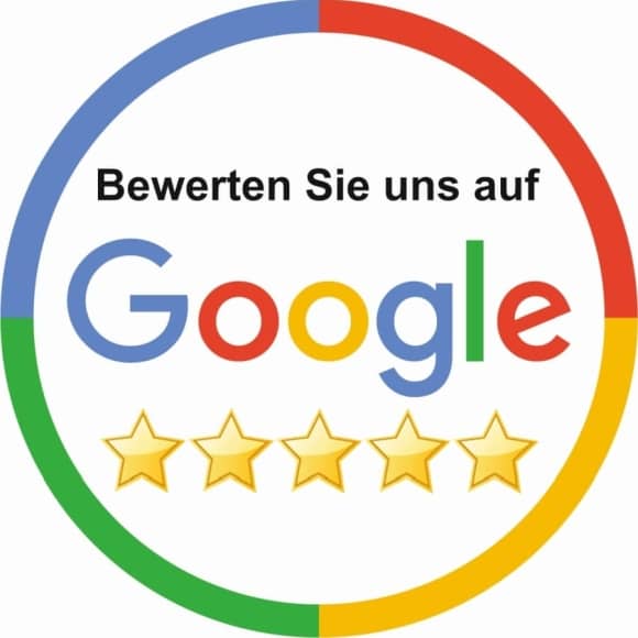 Google Unternehmensprofile · Bewerten Sie uns auf Google · Aufkleber · Bei eBay
