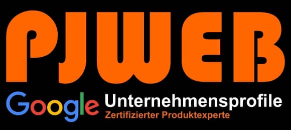 PJWEB · Zertifizierter Produktexperte für Google Unternehmensprofile · Local SEO